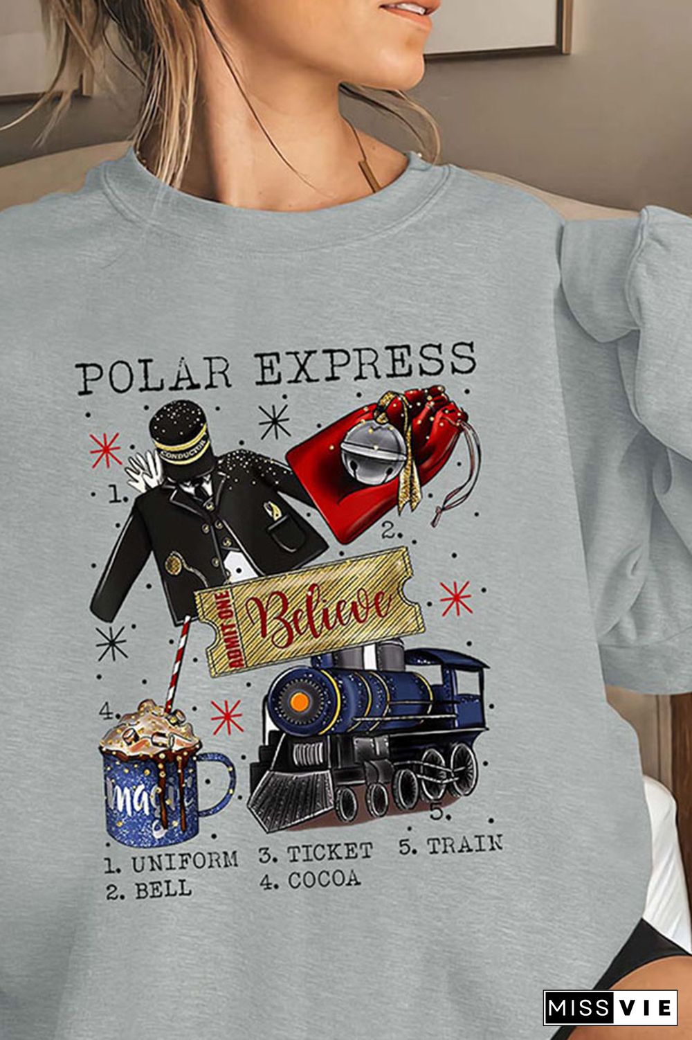 Christmas North Pole Polar Express Classic Crew Sweatshirt Wholesale