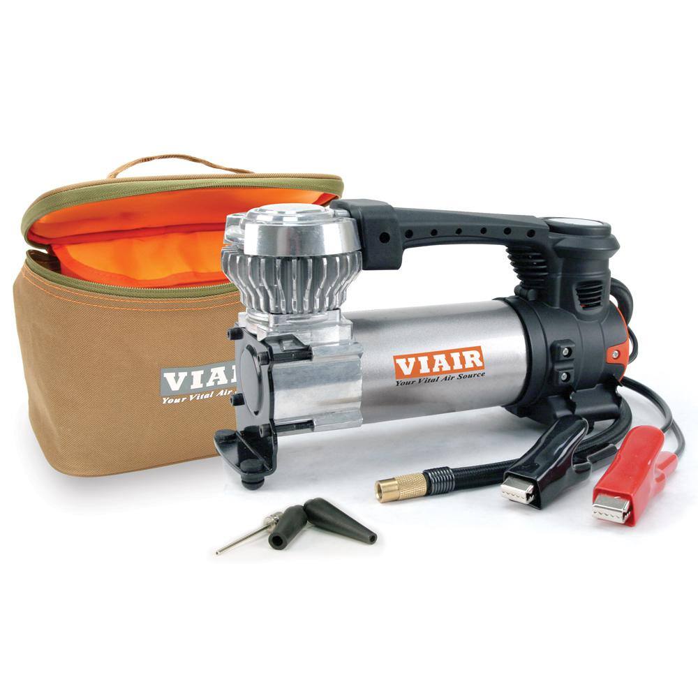 VIAIR 88P Portable Compressor Kit Alligator Clamps Tire InflatorPump 12-Volt(12V) 120 PSI For up to 33