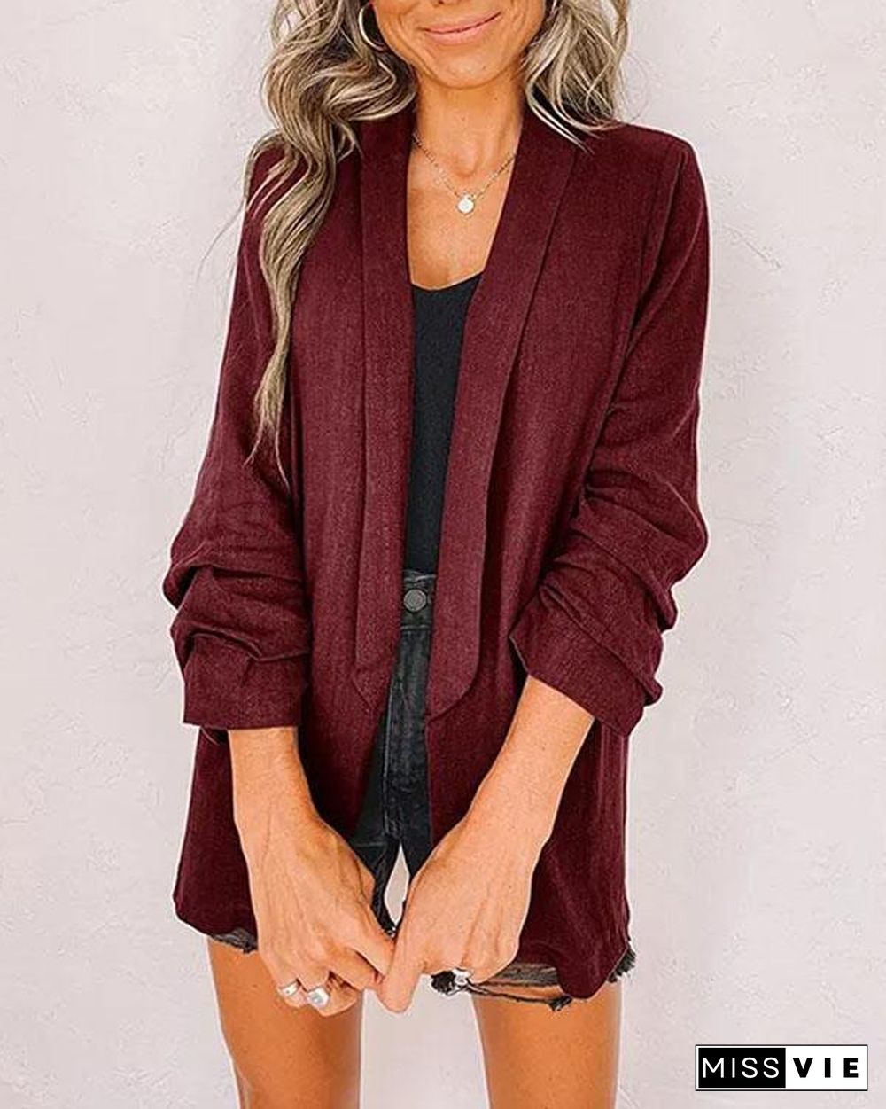 Fashion Lapel Cardigan Blazer Suit