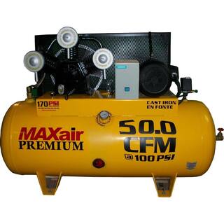 Maxair Premium Industrial 120-Gal. 10 HP Single Stage 3-Phase Horizontal Air Compressor C103120H1-MS230-MAP