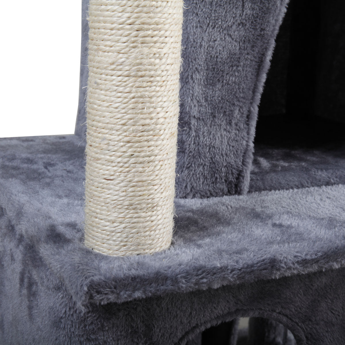 Jaxpety 34-in Cat Tree and Condo Scratching Post Tower， Light Gray