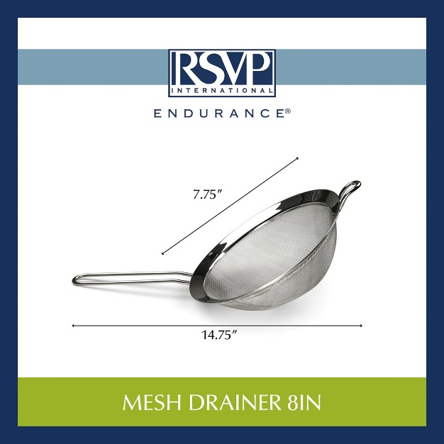 Rsvp 8 Inch 18 8 Stainless Steel Mesh Drainer