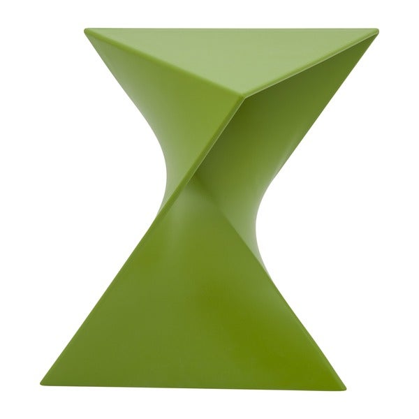 LeisureMod Quinzy Vanity Stool/Side Green Table