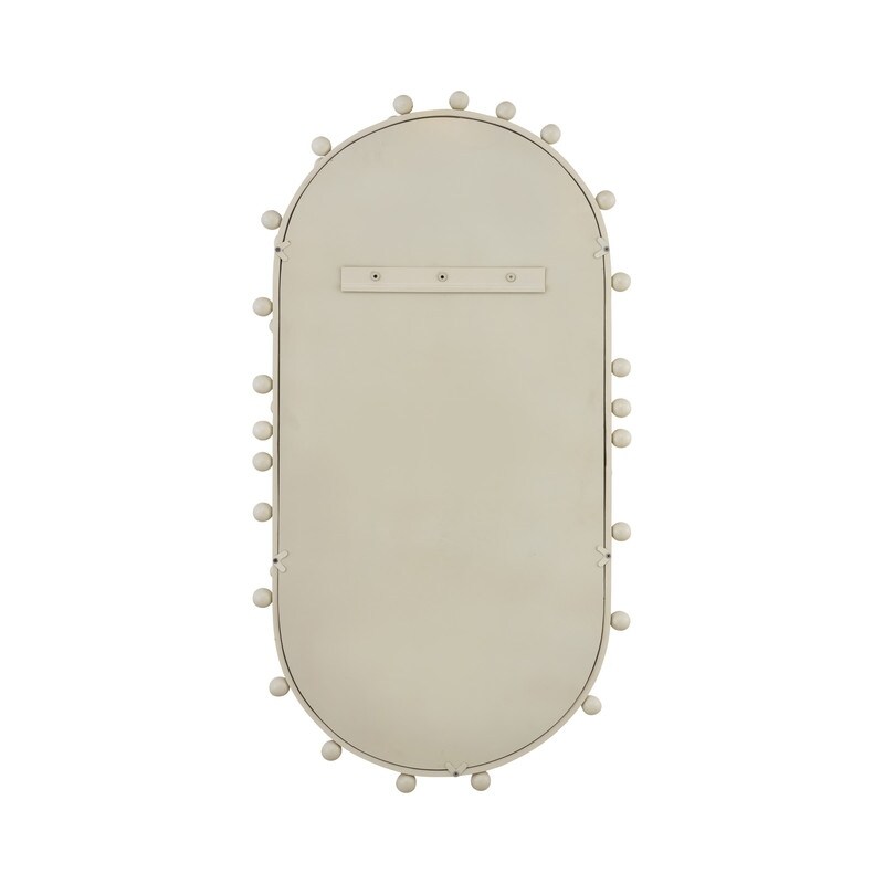 Bubbles Ivory Large Oval Wall Mirror   N/A