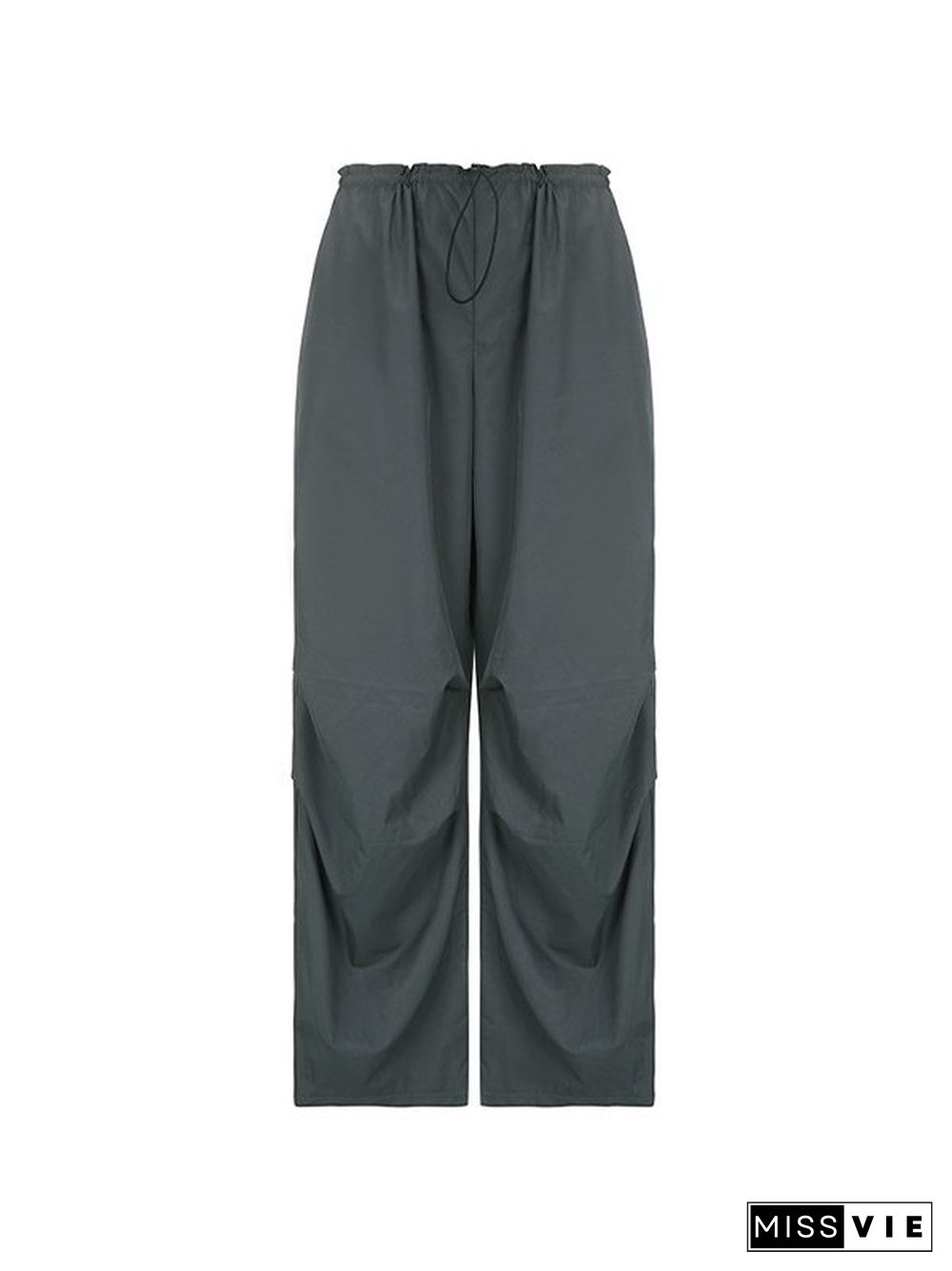 Gray Y2K Baggy Cargo Pants