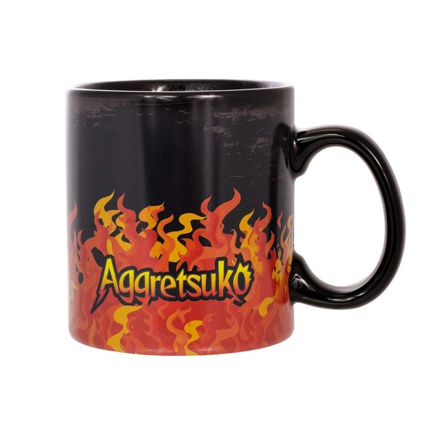 Seven20 Aggretsuko Heat Reveal Fire amp Skulls 20oz Ceramic Coffee Mug