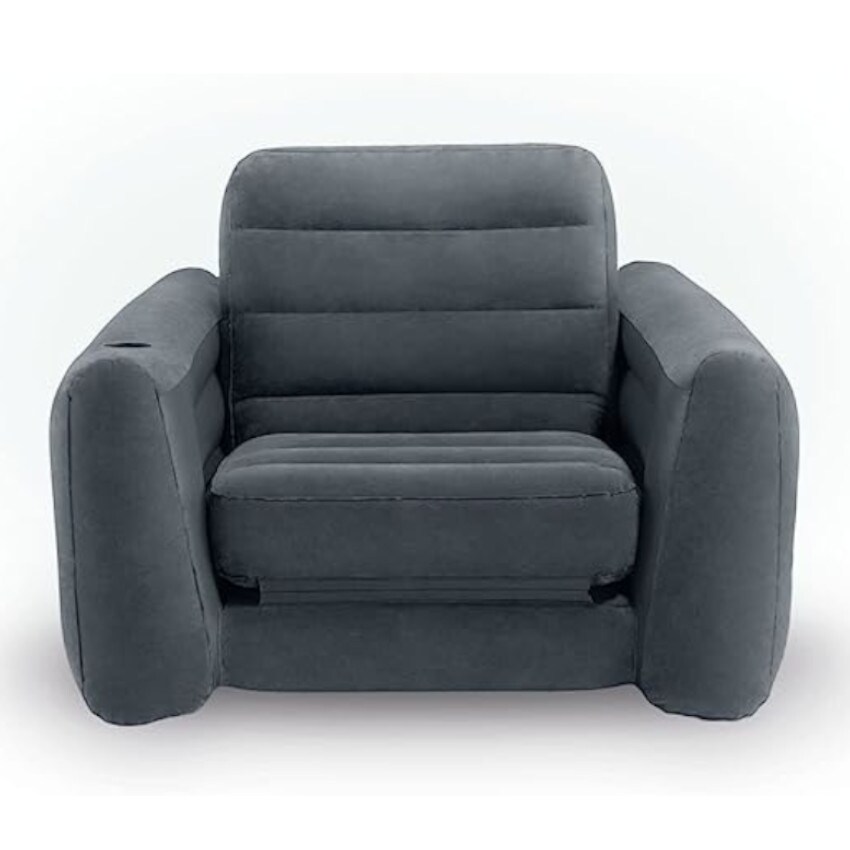 Intex Inflatable Pull Out Sofa Chair Built in Cupholder