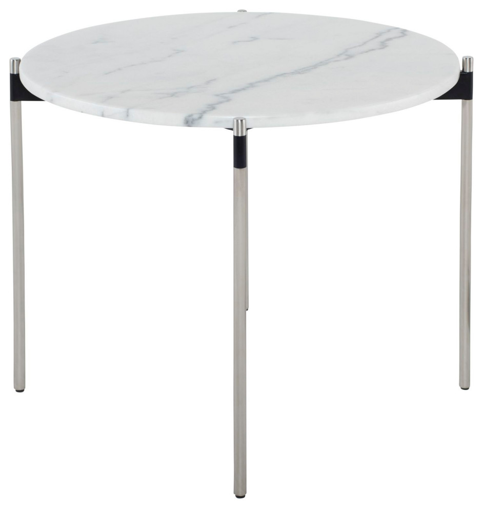 Nuevo Furniture Pixie Side Table  Silver Base   Midcentury   Side Tables And End Tables   by Unlimited Furniture Group  Houzz