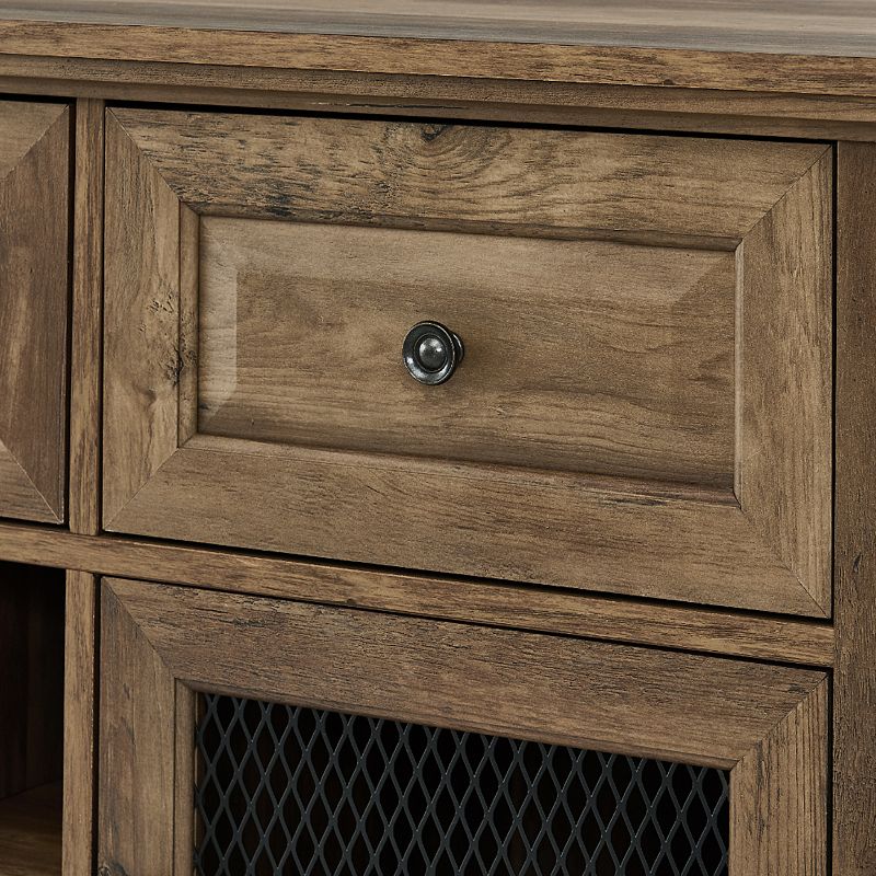 Farmhouse Sideboard Wine Rack Buffet Table