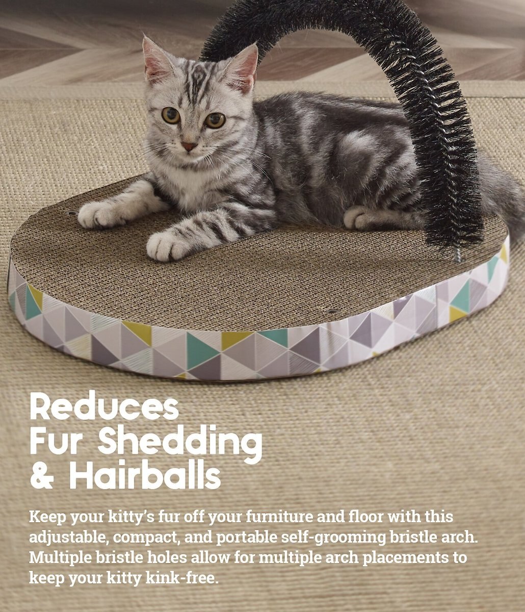 Petstages Scratch and Groom Scratch Pad and Grooming Brush Cat Toy