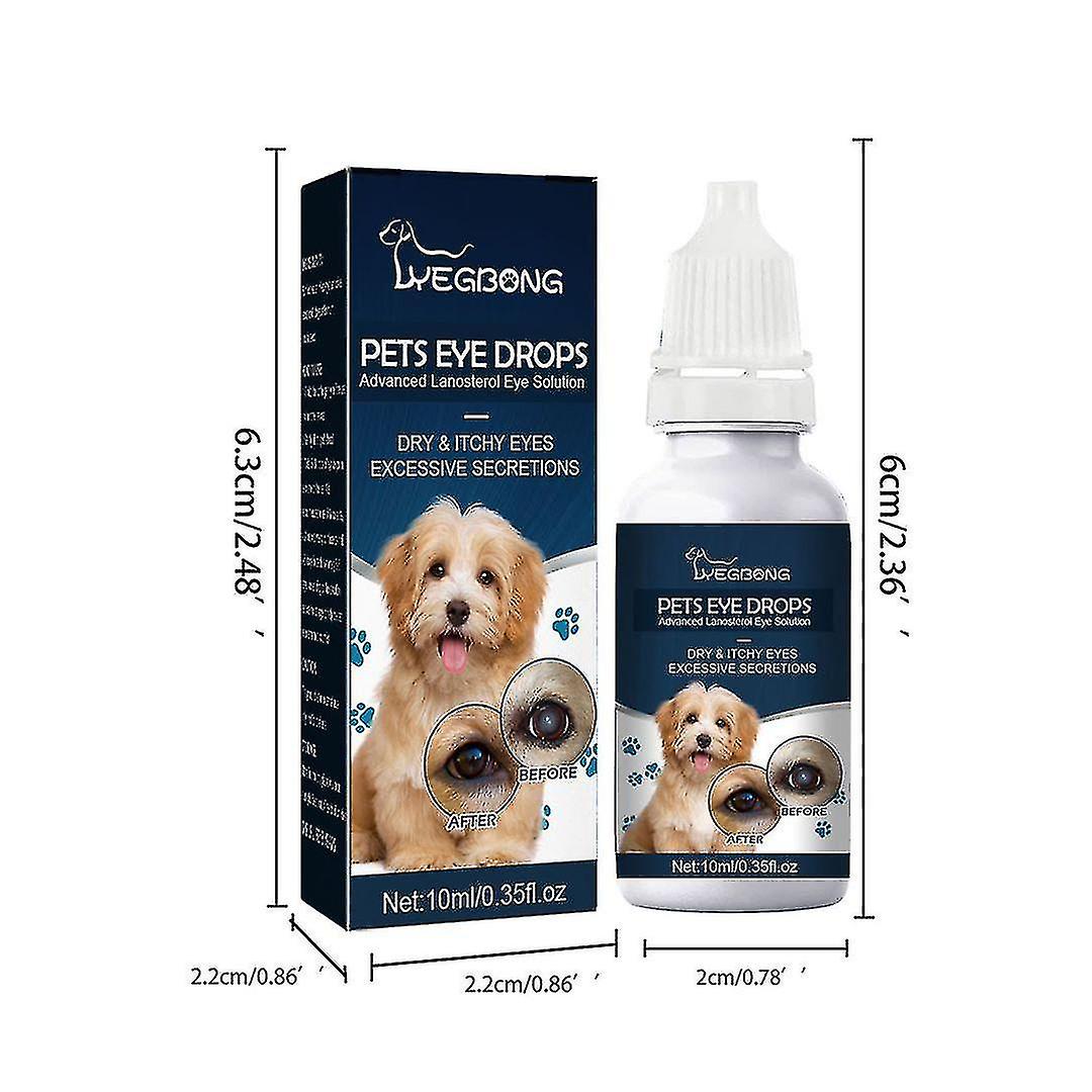 Cataract Drops For Pets， Therapeutic Eye Lubricating Drop For Dog Cats， Improve Clarity， Dryness， Relief In Animals