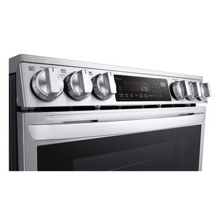 LG 6.3 cu. ft. Slide-in Electric Range with EasyClean Instaview and Air Fry in Printproof Stainless Steel LSEL6335F