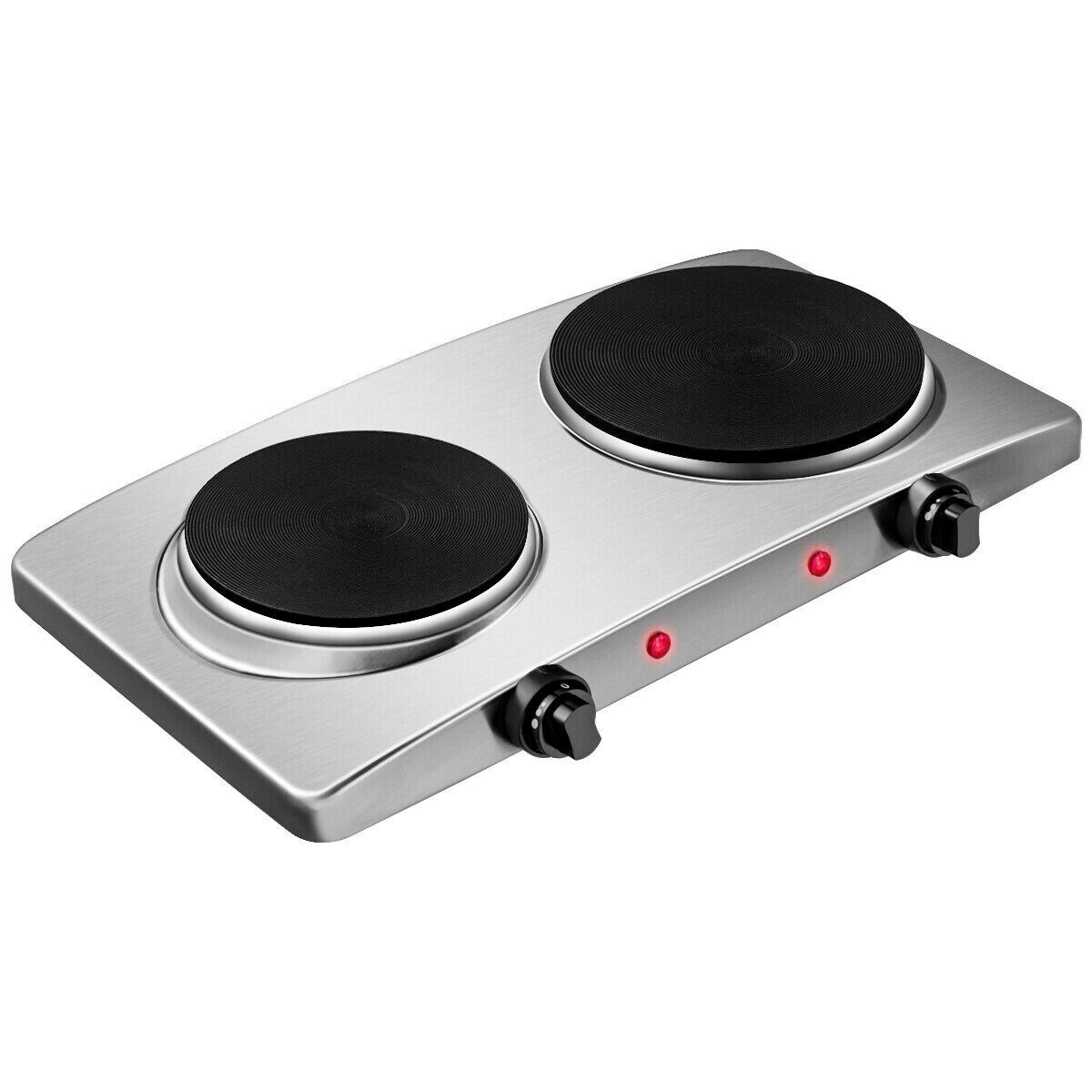 1800W Double Hot Plate Electric Countertop Burner - 19