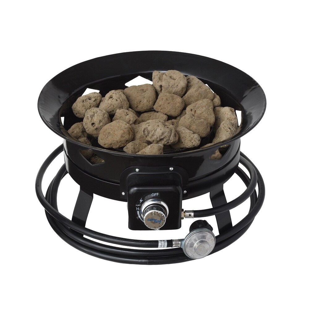 Flame King Smokeless Propane Fire Pit  19 inch Portable Firebowl