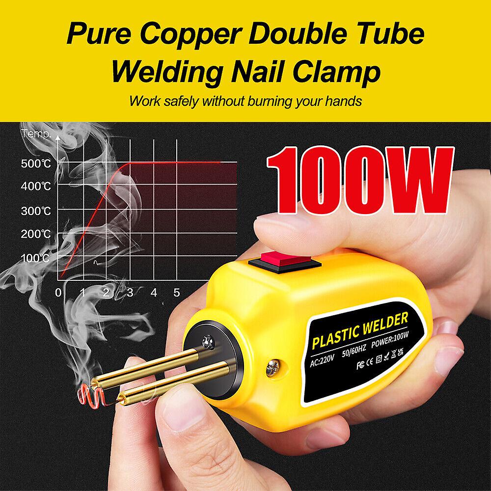 Hot Staple Gun Plastic Repair Kit Car Bumper Welding Welder Gun W/200 Stapler Uk W12735261