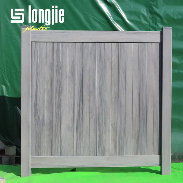 Longjie 6'x8' Modern Design Caramel Color Factory Directly Supply Garden Privacy Plastic Coated  PVC Fence