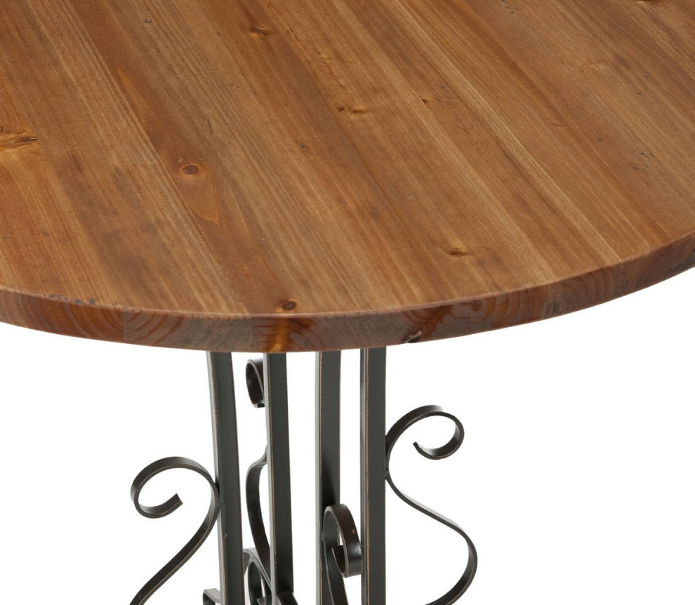 Hope Round Top Accent Table Black/Brown Pine   Modern   Side Tables And End Tables   by Virgil Stanis Design  Houzz