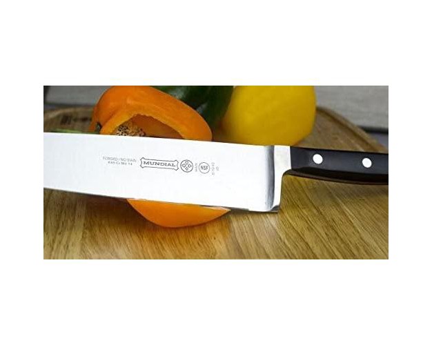 Mundial 10 inch Cook x27 s Knife With Wide Blade Black