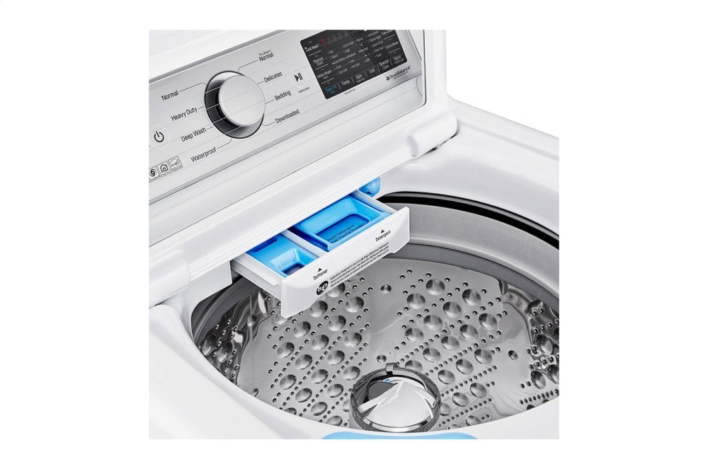 Lg WT7305CW 4.8 Cu. Ft. Mega Capacity Smart Wi-Fi Enabled Top Load Washer With Agitator And Turbowash3D™ Technology