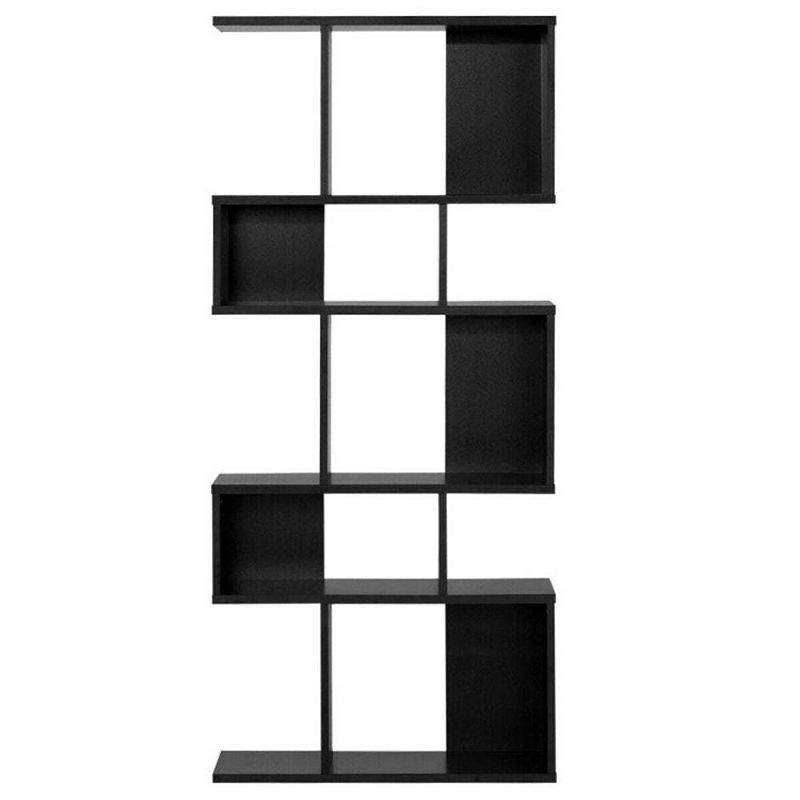 Hivago 5 Cubes Ladder Shelf Corner Bookshelf Display Rack Bookcase