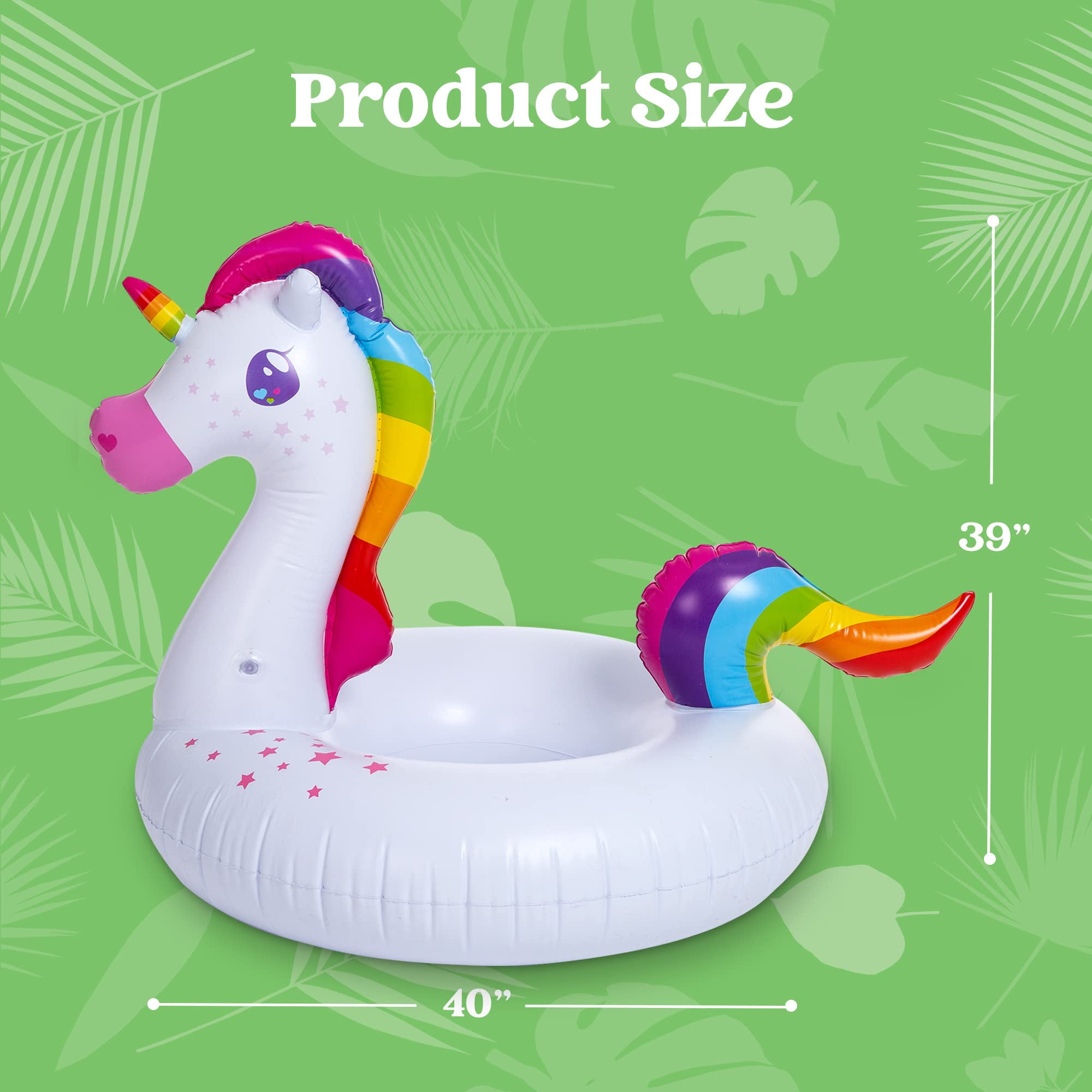 2 Pack Inflatable Flamingo and Unicorn Pool Float Fun Beach Floaties, Swim Party Toys, Summer Pool Raft Lounger for Adults & Kids (Inflates to Over 4ft. Wide)