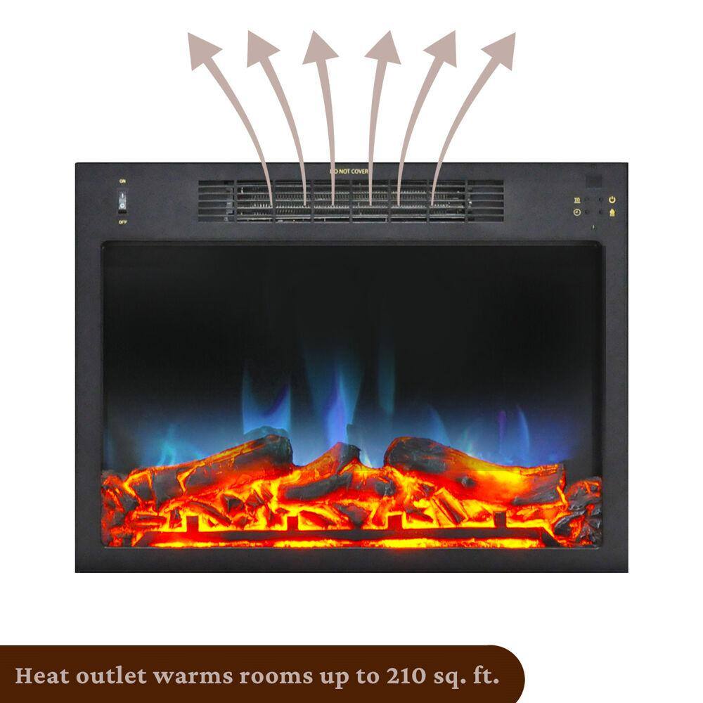 Cambridge Sawyer 53.1 in. Industrial Freestanding Electric Fireplace in Walnut CAM5332-1WALLG2