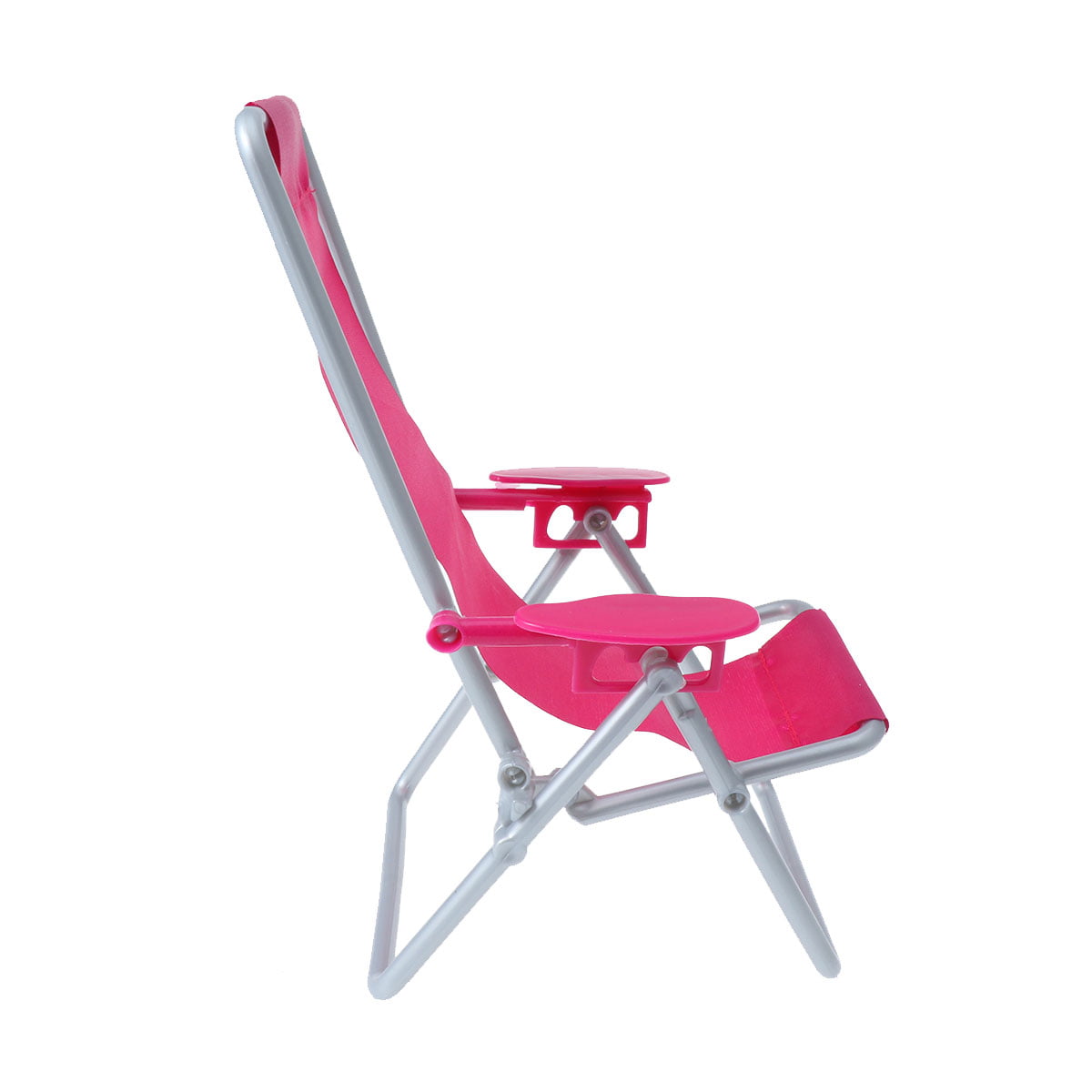 Mini Deck Chair Oxford Cloth Small Simulation Adjustable Folding Beach Chair for Home Model Doll House Accessories