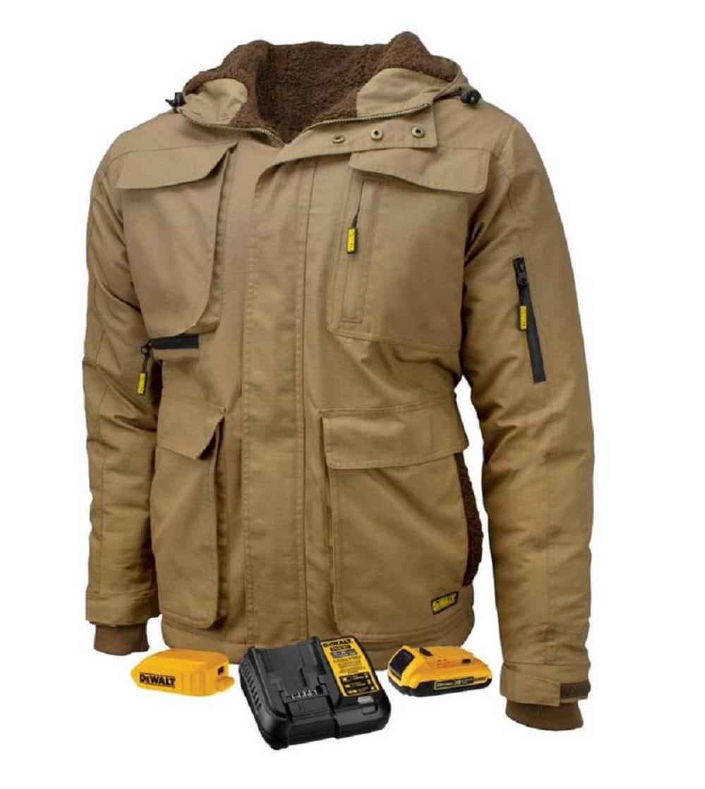 DEWALT Mens Rip Stop Canvas Heated Jacket Kit Medium ;