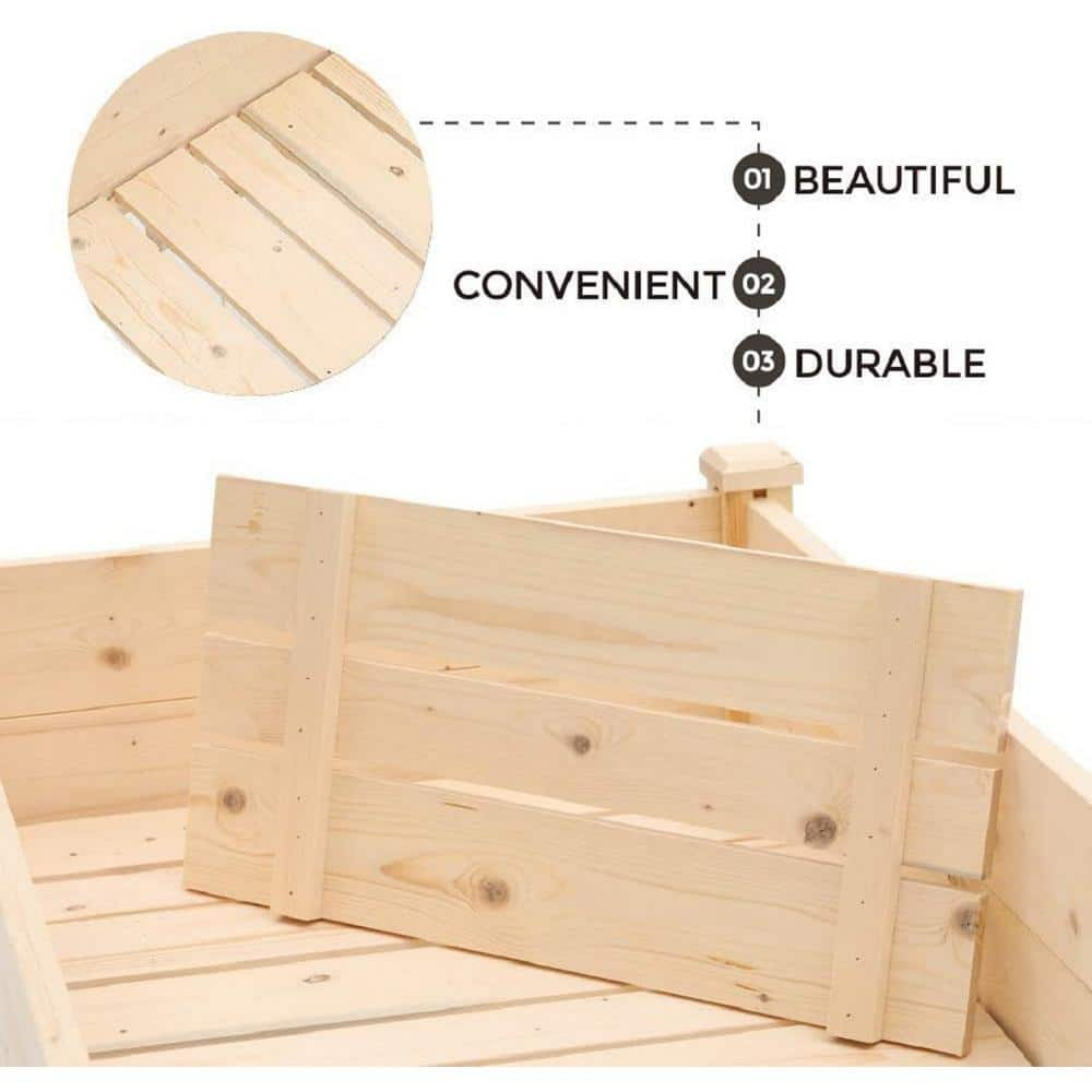 Suncrown 4 ft. Wood Raised Garden Bed HD-G05001BW