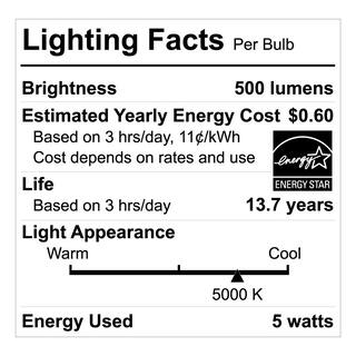 EcoSmart 60-Watt Equivalent G25 Globe Dimmable ENERGY STAR Clear Glass Filament LED Vintage Edison Light Bulb Daylight (3-Pack) FG-03394