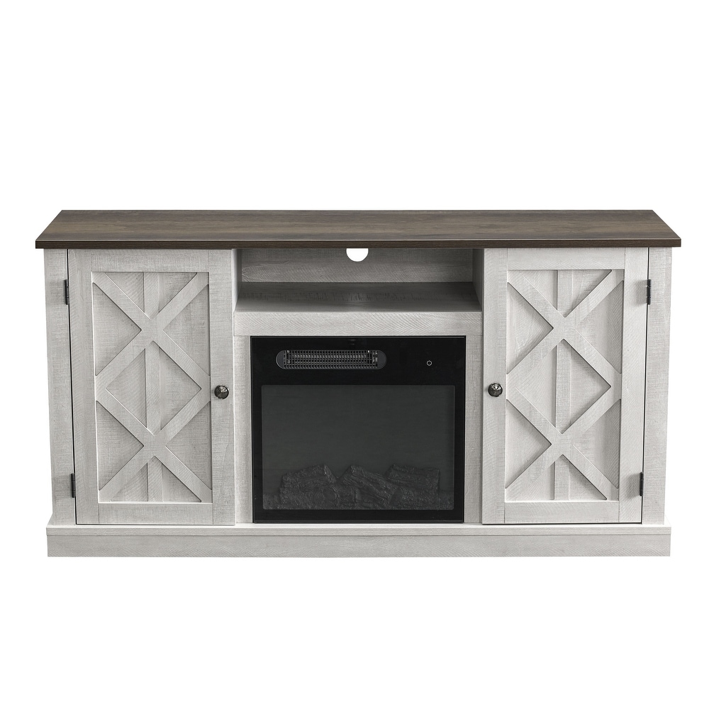 54 in. TV Stand Console for TVs up to 60 in. with Electric Fireplace   54\