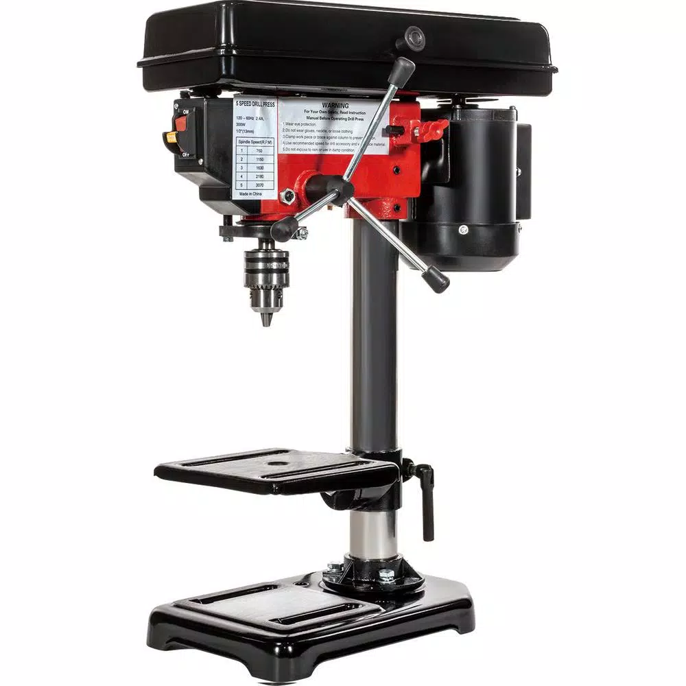 Stark 8 in. Stationary Benchtop 5-Speed Wood Workbench Drill Press Station and#8211; XDC Depot