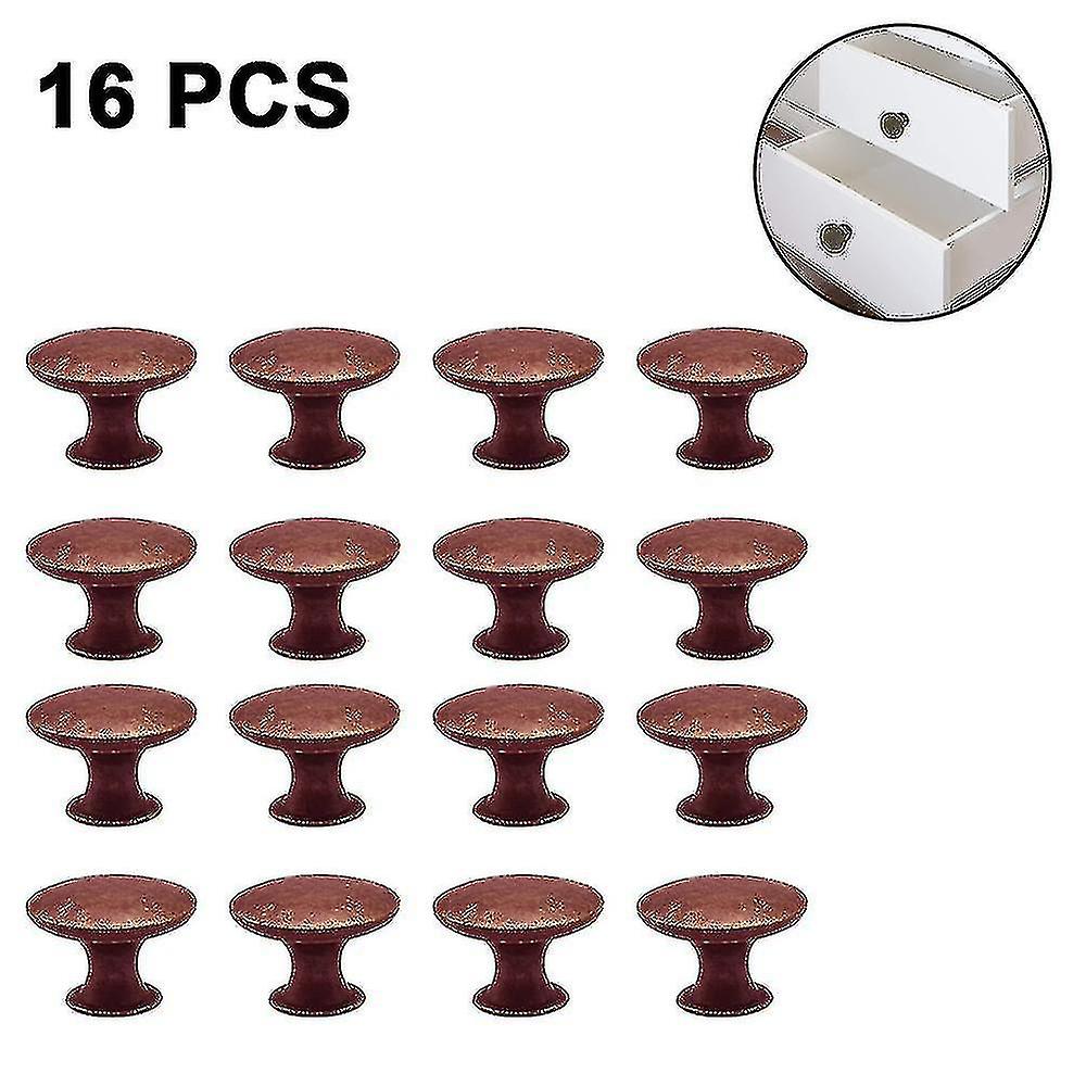 16 Pieces Cabinet Door Knobs， 30mm Vintage Dresser Knobs， Drawer Knobs Set， Round Drawer Handles， Door Handles， Cabinet Handles， Furniture Knobs