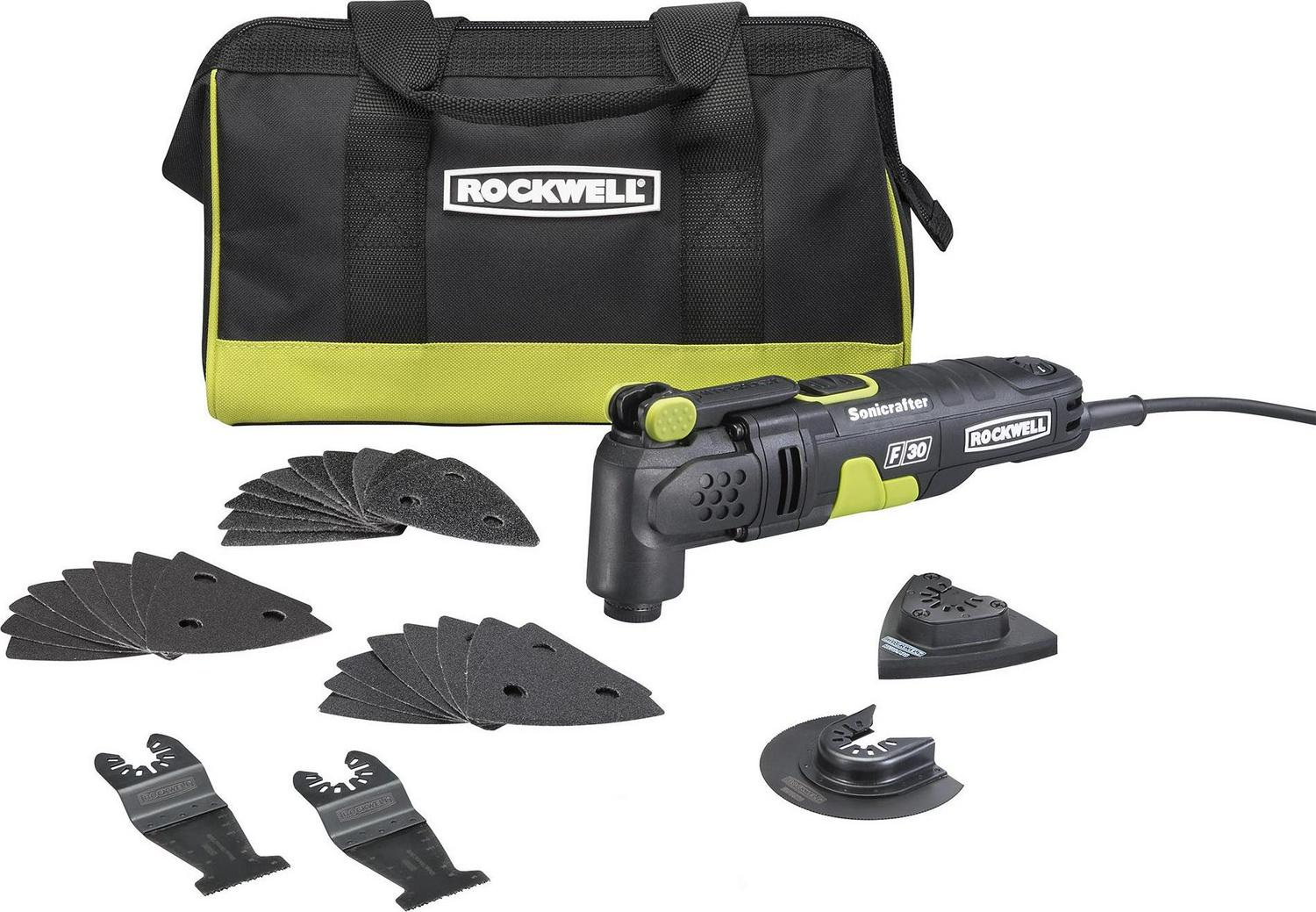 Rockwell RK5132K 3.5 Amp Sonicrafter F30 Oscillating Multi-Tool with 32 Accessories and Carry Bag