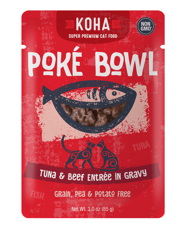 Koha Poké Bowl Tuna and Beef Entrée in Gravy Wet Cat Food Pouch