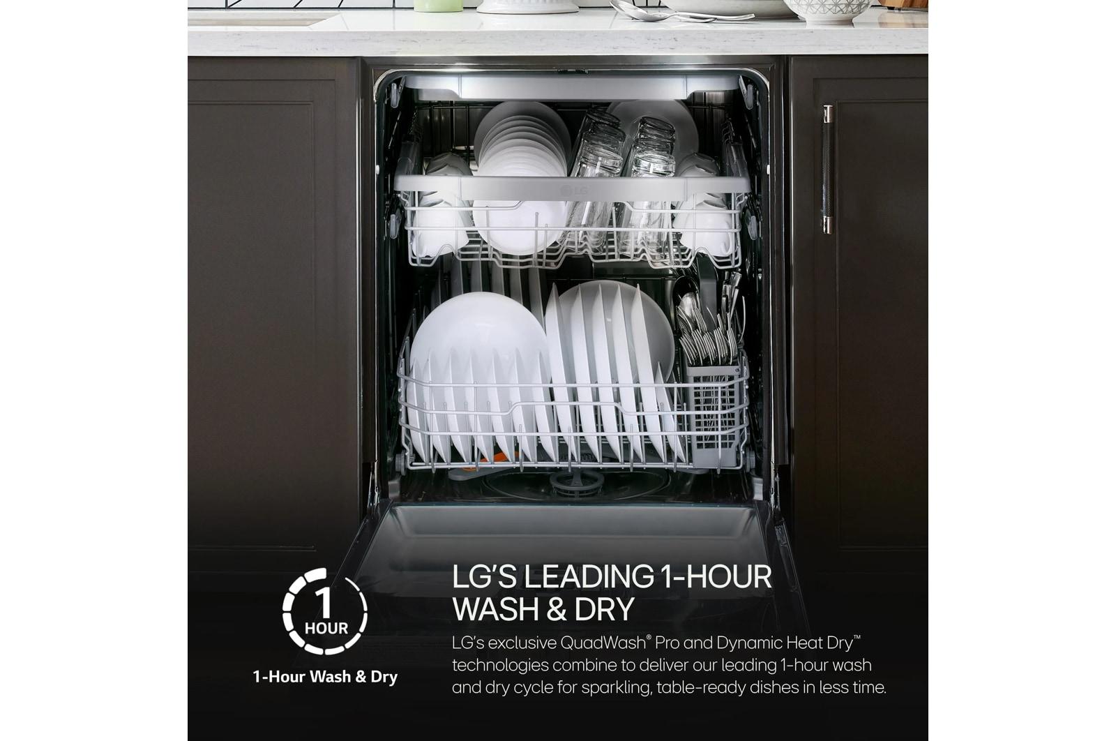 Lg LDTH555NS Top-Control Dishwasher With 1-Hour Wash & Dry, Quadwash® Pro, And Dynamic Heat Dry™