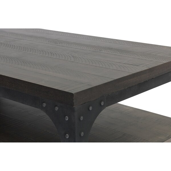 Best Quality Furniture Espresso Industrial Coffee Table