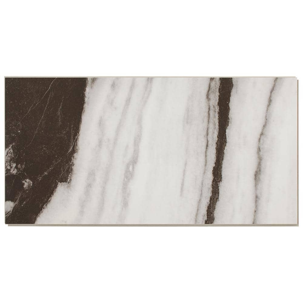 Daltile Rapport Panda Marble Polished 12 in. x 24 in. Glazed Porcelain Floor and Wall Tile (17.1 sq. ft.Case) RT201224AHD1LF