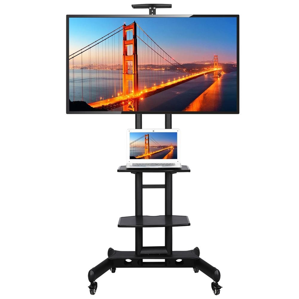 Yaheetech Adjustable Mobile TV Stand for 32 65in LCD/LED Flat Screens