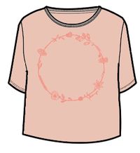 Daisy Chain Recycled Cotton T-Shirt - Peach Whip