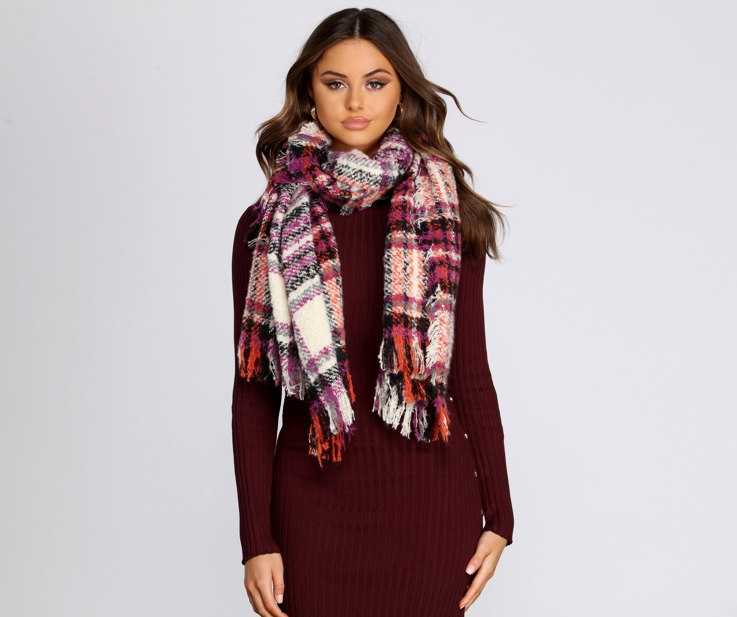 Tis' The Season Plaid Scarf