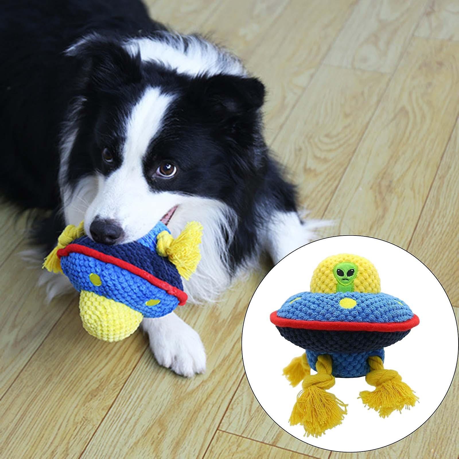 Squeaky tough ufo dog toys