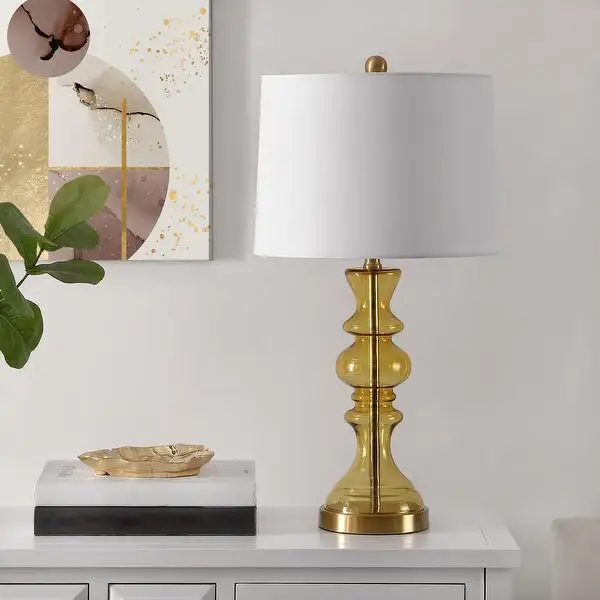 SAFAVIEH Lighting Jaiden Amber 27-inch LED Table Lamp - 14