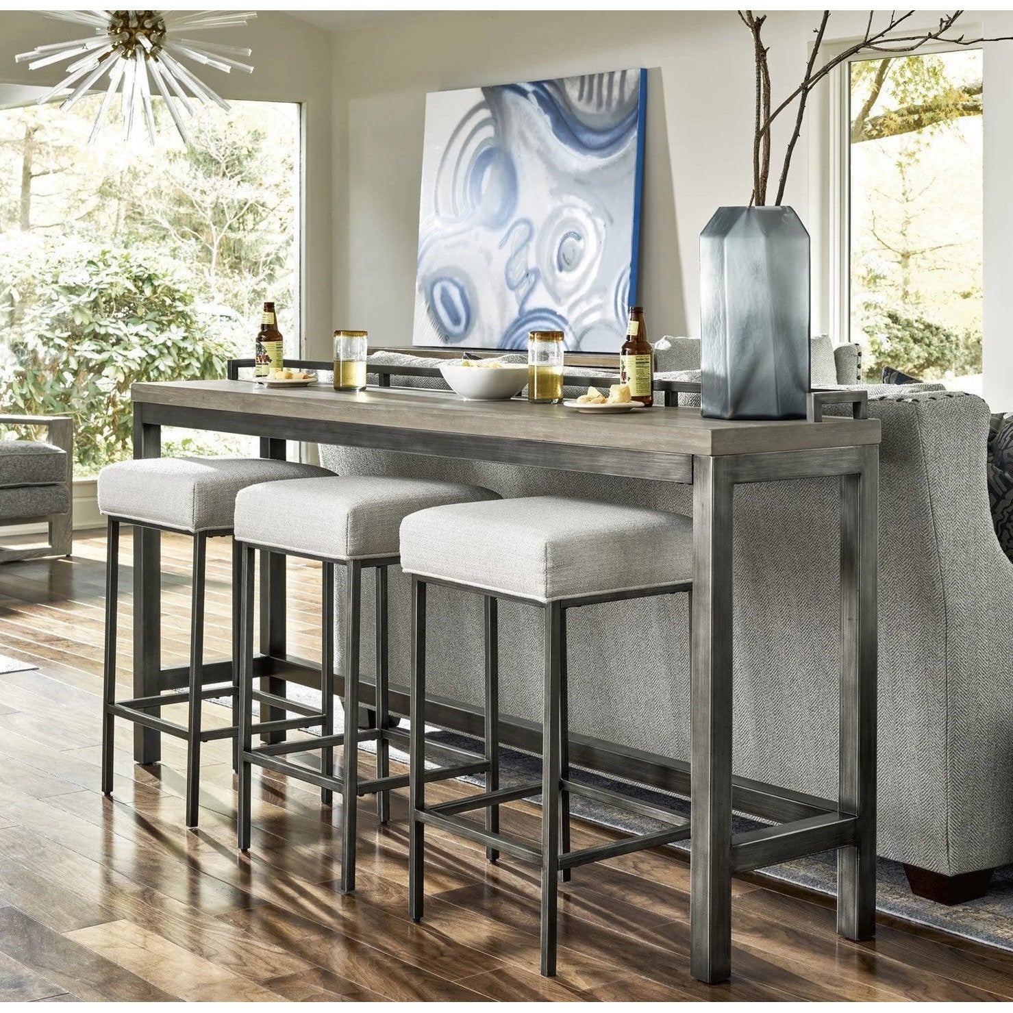 Kristen Multi-Use Console + 3 Stools Set by Universal Furniture