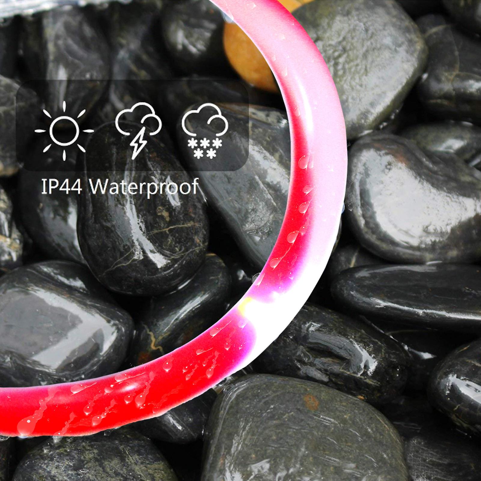 Red 5m Led Solar Tube Light Patio Outdoor Rope Light With Waterproof Male And Female Head Pvc String Light 5m 50 Lights