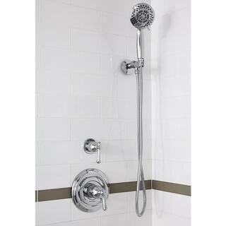 American Standard Hydrofocus 6-Spray 4.5 in. Single Wall Mount Handheld Rain Shower Head in Polished Chrome 1660207.002