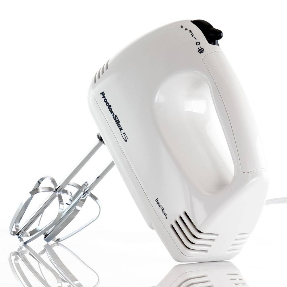 Proctor Silex Easy Mix 5-Speed White Hand Mixer 98589841M