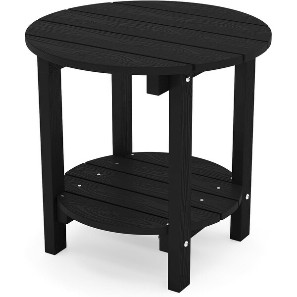 WINSOON All Weather HIPS Outdoor Side Table，Round Table