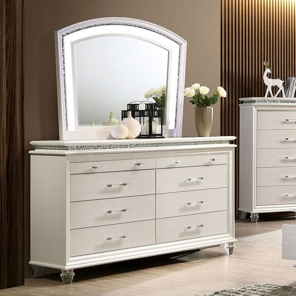 Furniture of America Xian Glam 2-piece Dresser and Mirror Set - - 29726586