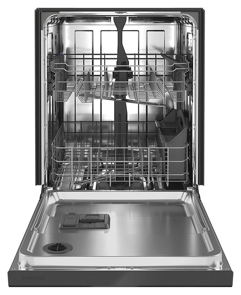 Maytag Black Dishwasher With Stainless Steel Tub And Dual Power Filtration